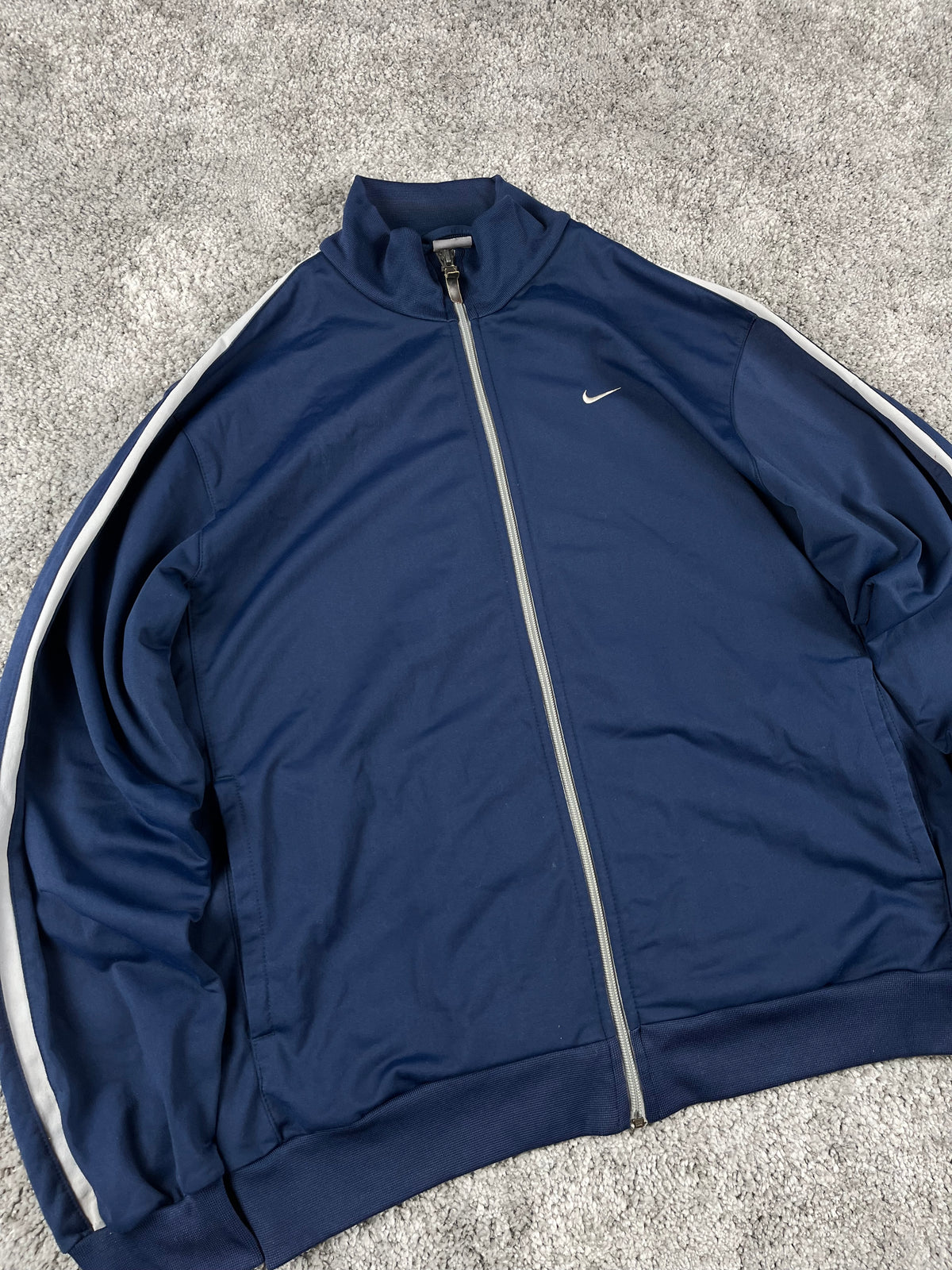 Nike Zipper/Hoodie Vintage 2000s "Navy/Gray" (L)