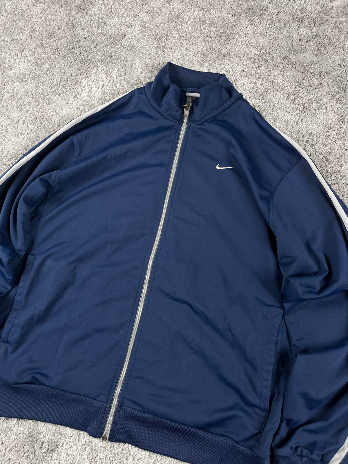 Nike Zipper/Hoodie Vintage 2000s "Navy/Gray" (L)