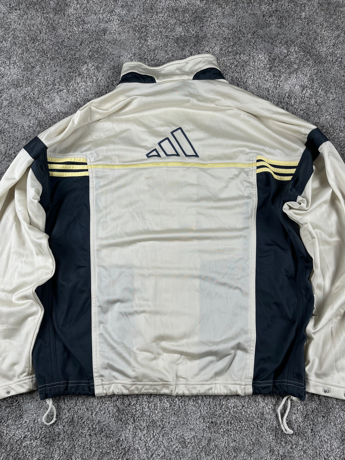 Chándal Adidas vintage años 2000 "Beige/Azul marino" (XL)