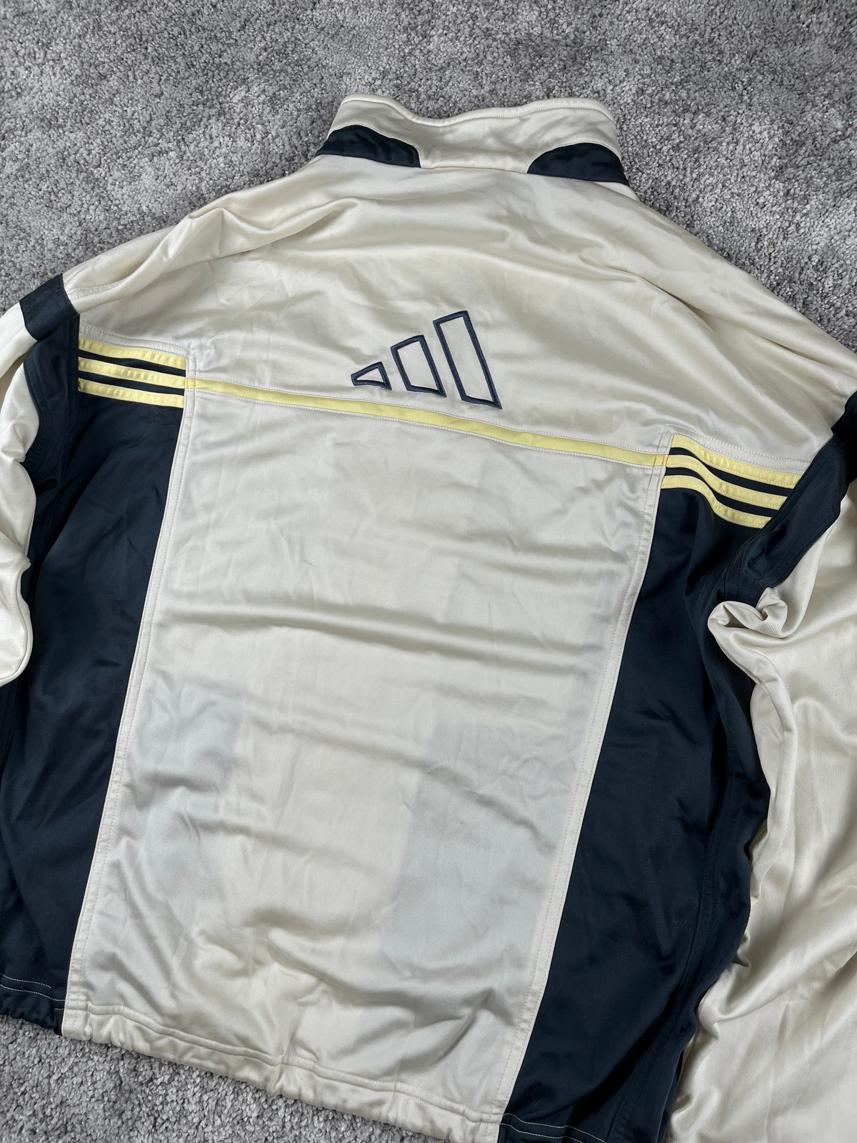 Chándal Adidas vintage años 2000 "Beige/Azul marino" (XL)