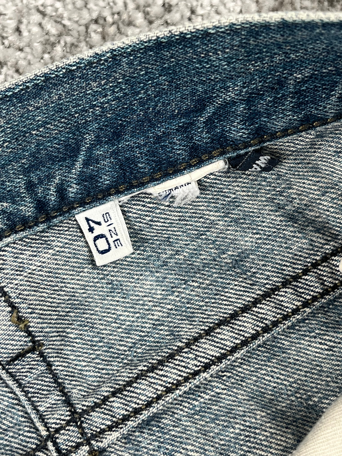 Bolso de mezclilla Armani Jeans estilo Y2K Baggy Streetwear (L)