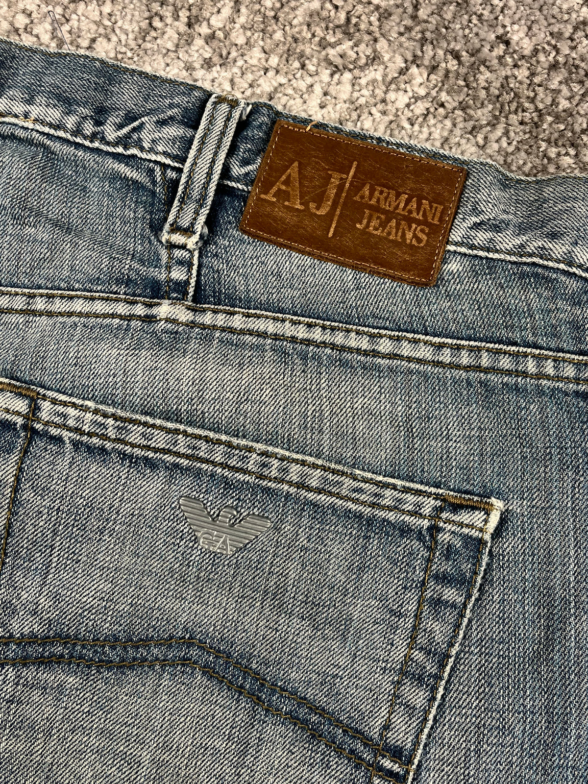 Armani Jeans Y2K Baggy Streetwear "Denim" Estampado (L)