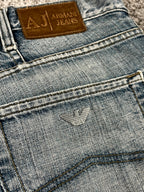 Bolso de mezclilla Armani Jeans estilo Y2K Baggy Streetwear (L)