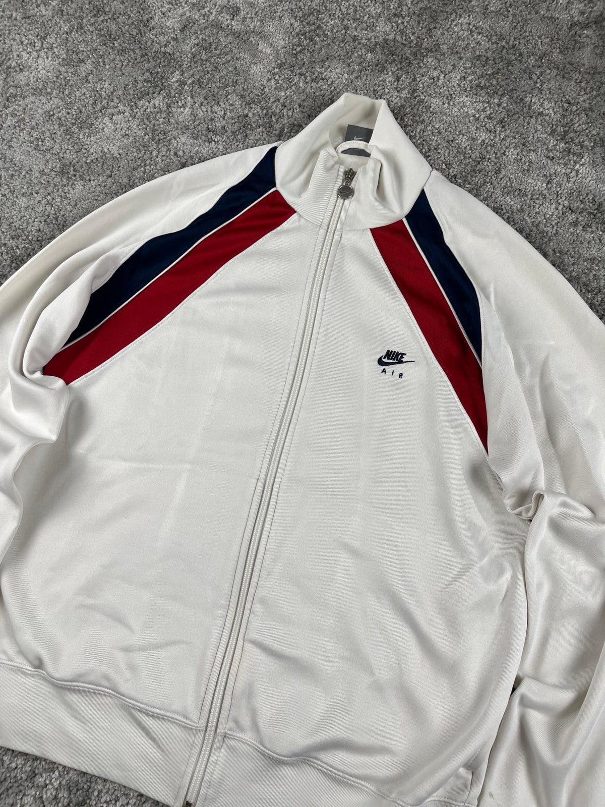 Veste de survêtement Nike vintage années 2000 "Blanc/Rouge/Bleu" (M)