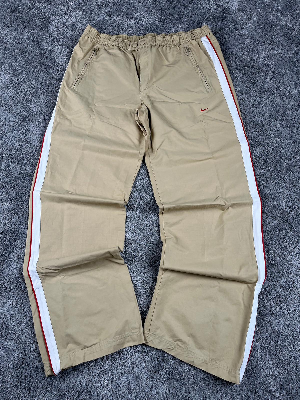 Nike Trackpant Vintage 2000s "Beig/White/Red" (L)