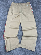 Pantalon de survêtement Nike vintage années 2000 « Beige/Blanc/Rouge » (L)