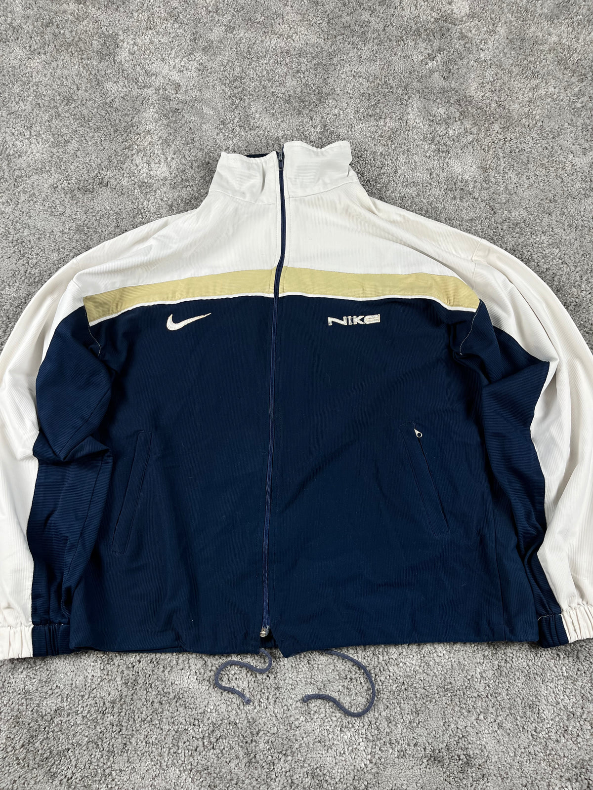 Survêtement Nike Vintage années 2000 "Marine/Blanc/Beige" (L)