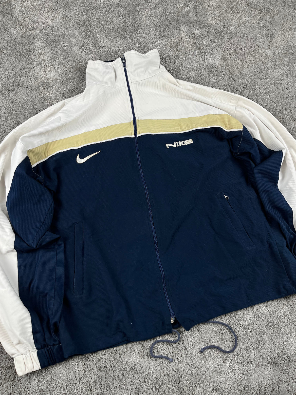 Survêtement Nike Vintage années 2000 "Marine/Blanc/Beige" (L)