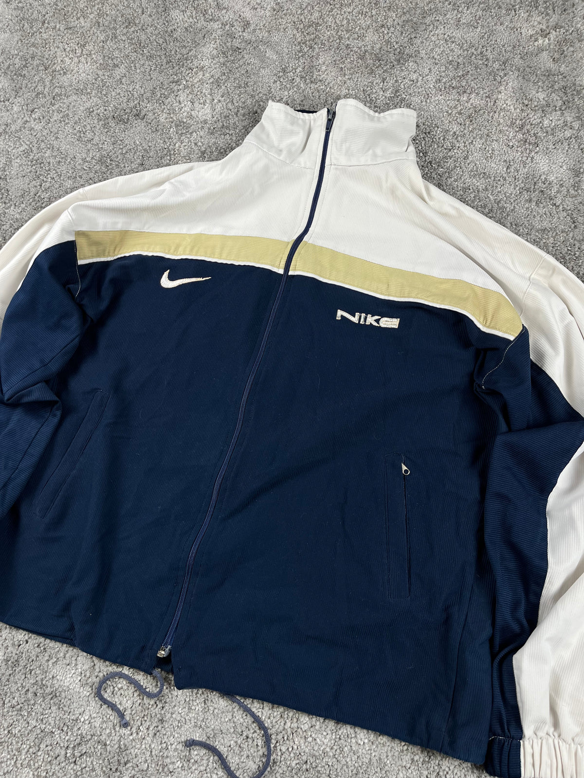 Survêtement Nike Vintage années 2000 "Marine/Blanc/Beige" (L)