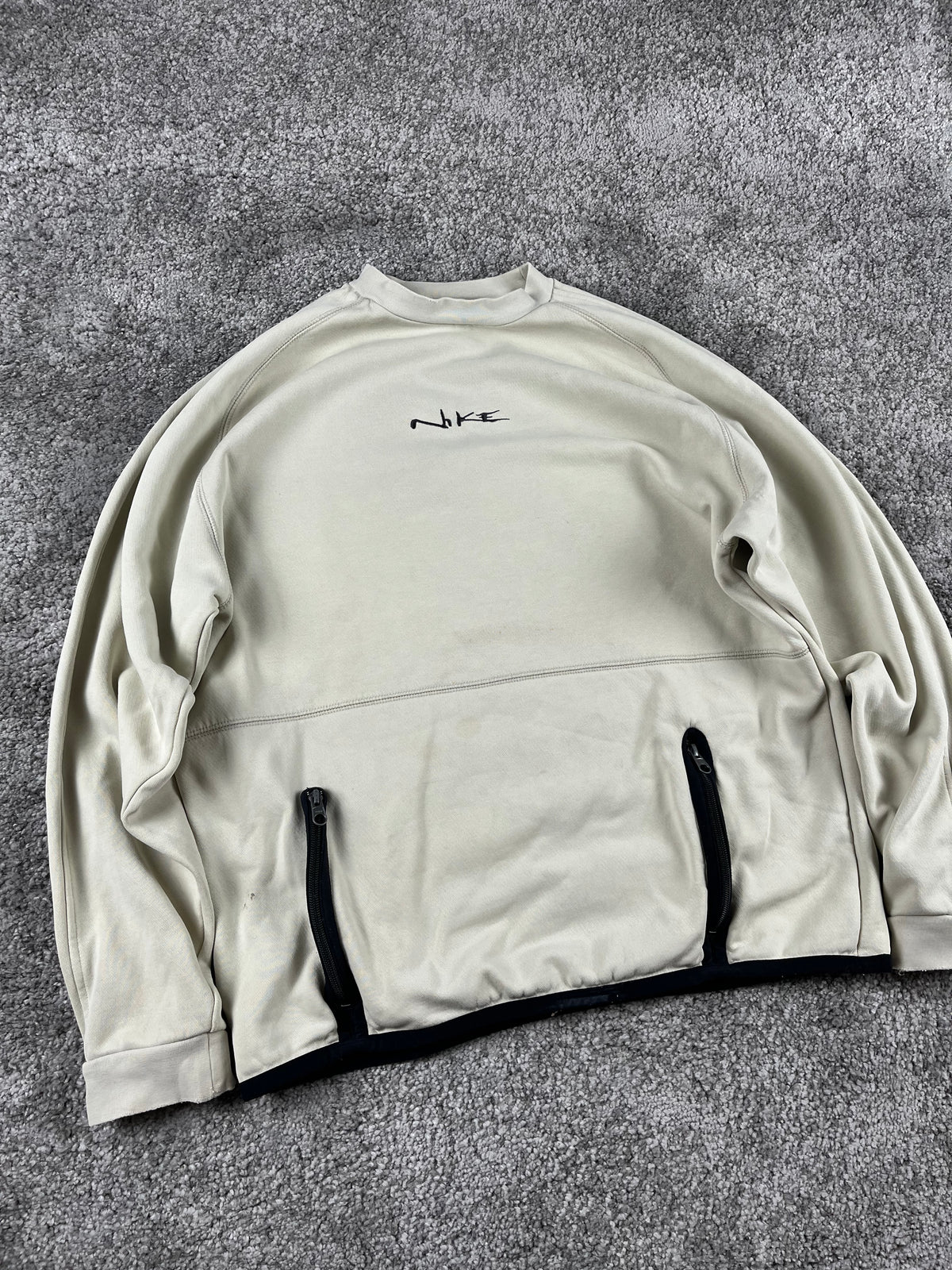 Nike Hoodie Vintage 2000s "Beig/Black" (M)