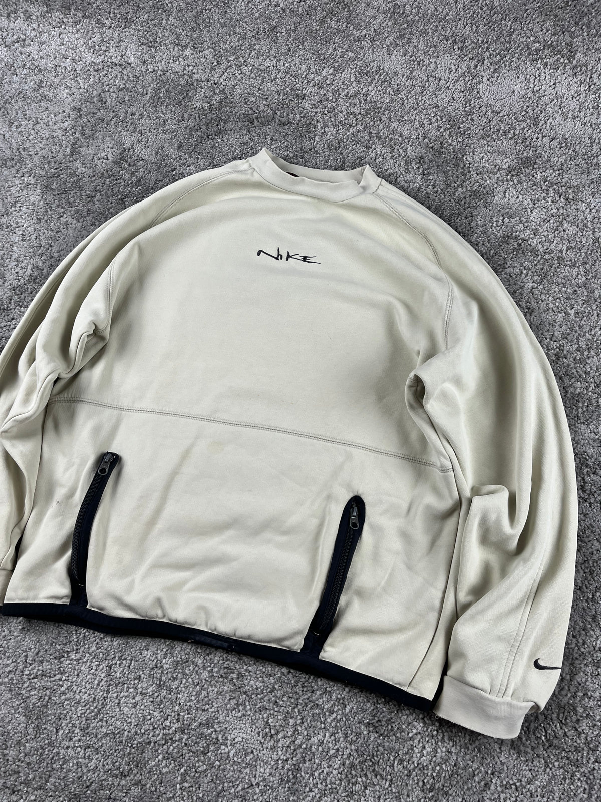 Nike Hoodie Vintage 2000s "Beig/Black" (M)