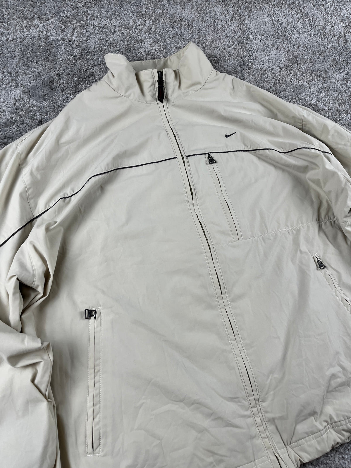 Veste de survêtement Nike vintage années 2000 "Beige/Noir" (L)
