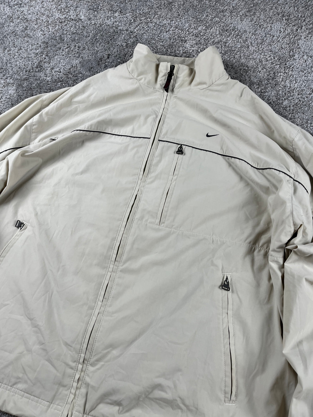 Veste de survêtement Nike vintage années 2000 "Beige/Noir" (L)