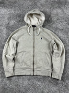 Sudadera con capucha Ralph Lauren vintage años 2000 "Gris" (S)