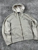 Sudadera con capucha Ralph Lauren vintage años 2000 "Gris" (S)