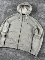 Sudadera con capucha Ralph Lauren vintage años 2000 "Gris" (S)