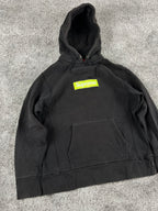 Supreme Box Logo Hooded Sweatshirt FW17 Black / Lime (M)