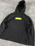 Supreme Box Logo Hooded Sweatshirt FW17 Black / Lime (M)