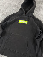 Supreme Box Logo Hooded Sweatshirt FW17 Black / Lime (M)
