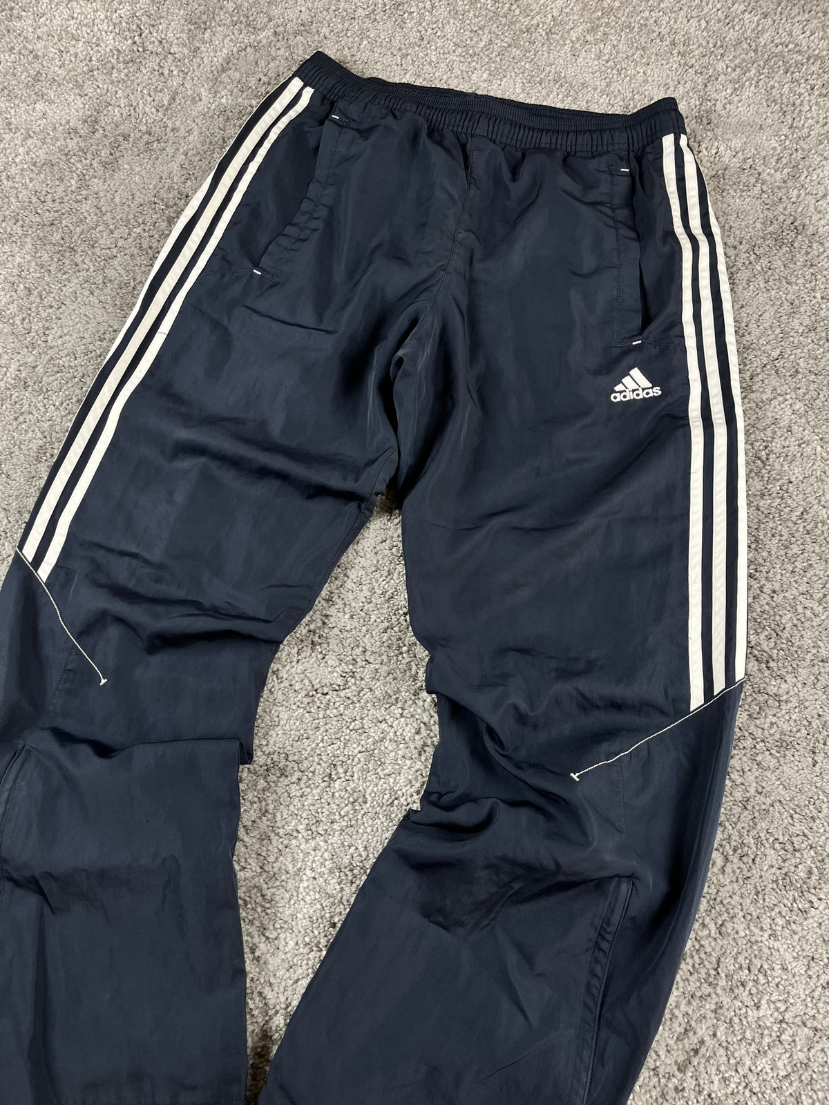 Adidas Trackpant 3 Stripes Vintage 2000s "Navy/White" (S)