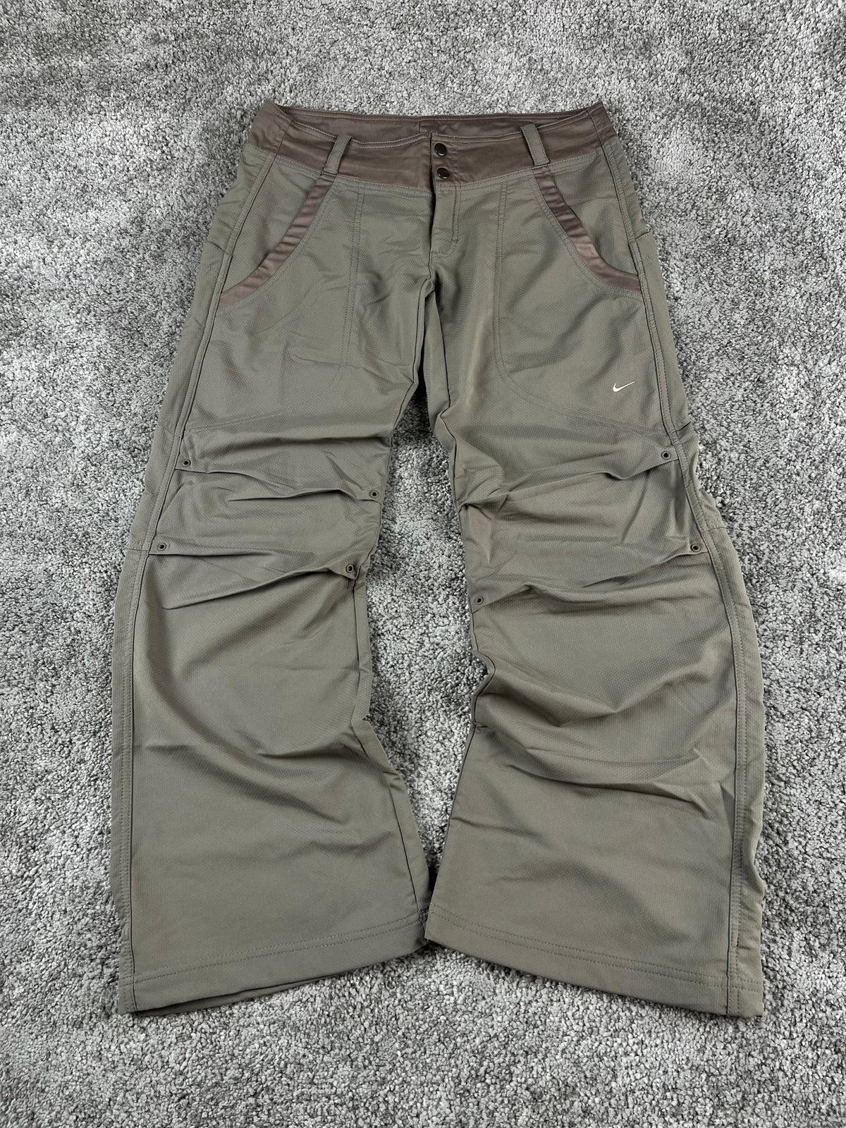 Pantalón deportivo Nike vintage años 2000 "marrón/blanco" (S)