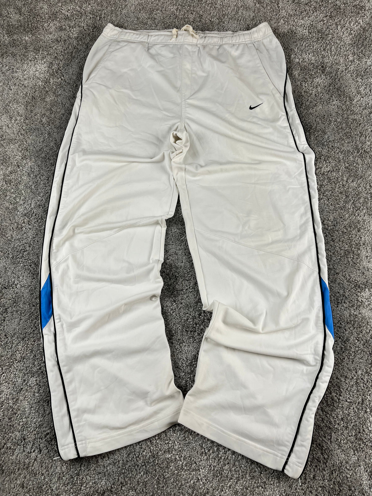 Pantalón de chándal Nike vintage años 2000 "Blanco/Negro/Azul" (XXL)