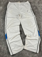 Pantalon de jogging Nike vintage des années 2000 "Blanc/Noir/Bleu" (XXL)
