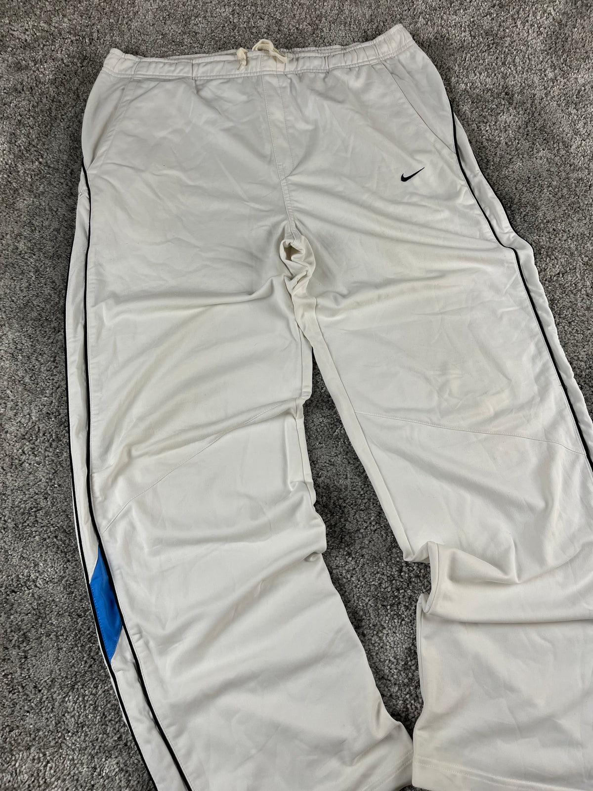 Pantalón de chándal Nike vintage años 2000 "Blanco/Negro/Azul" (XXL)