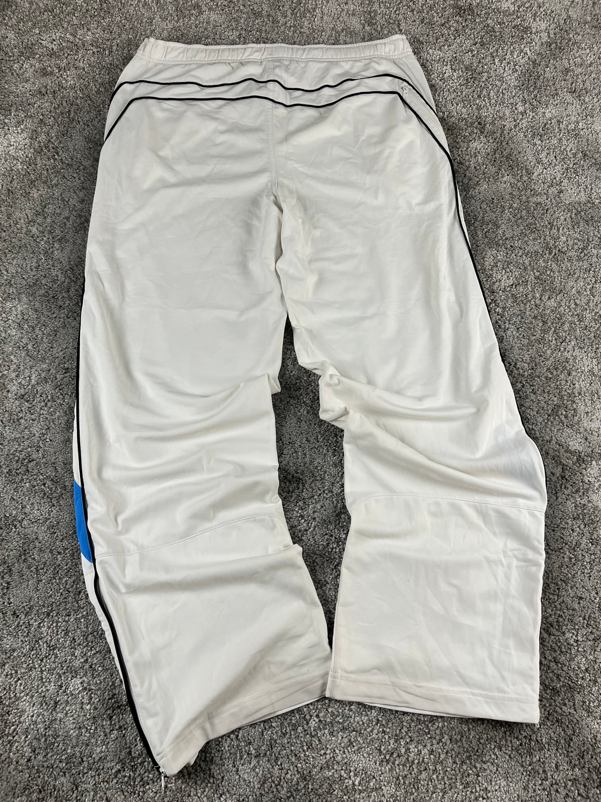 Pantalon de jogging Nike vintage des années 2000 "Blanc/Noir/Bleu" (XXL)