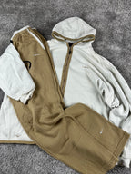 Survêtement Nike vintage années 2000 « Blanc/Beige » (XL)