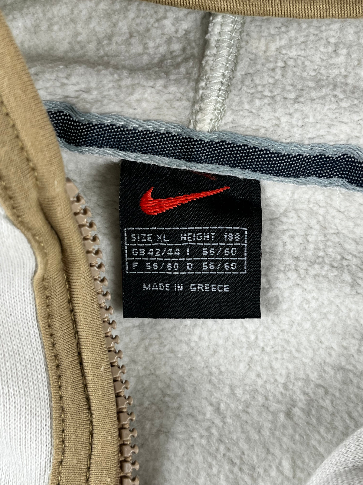 Survêtement Nike vintage années 2000 « Blanc/Beige » (XL)