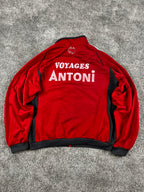 Sweat à capuche/zippé Adidas x FR Haguenau vintage années 2000 "Noir/Rouge" (M)