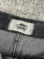 Jeans Urban Loops estilo urbano baggy Y2K "Washed Black" con estampado de dragón (M)