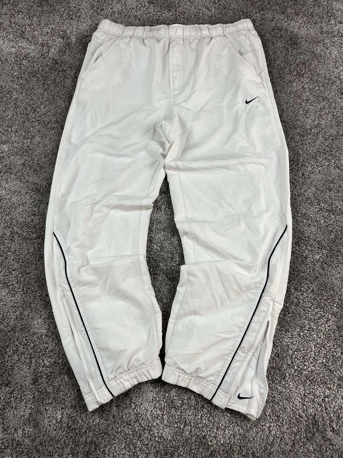 Pantalón de chándal Nike vintage años 2000 "Blanco/Azul marino" (L)