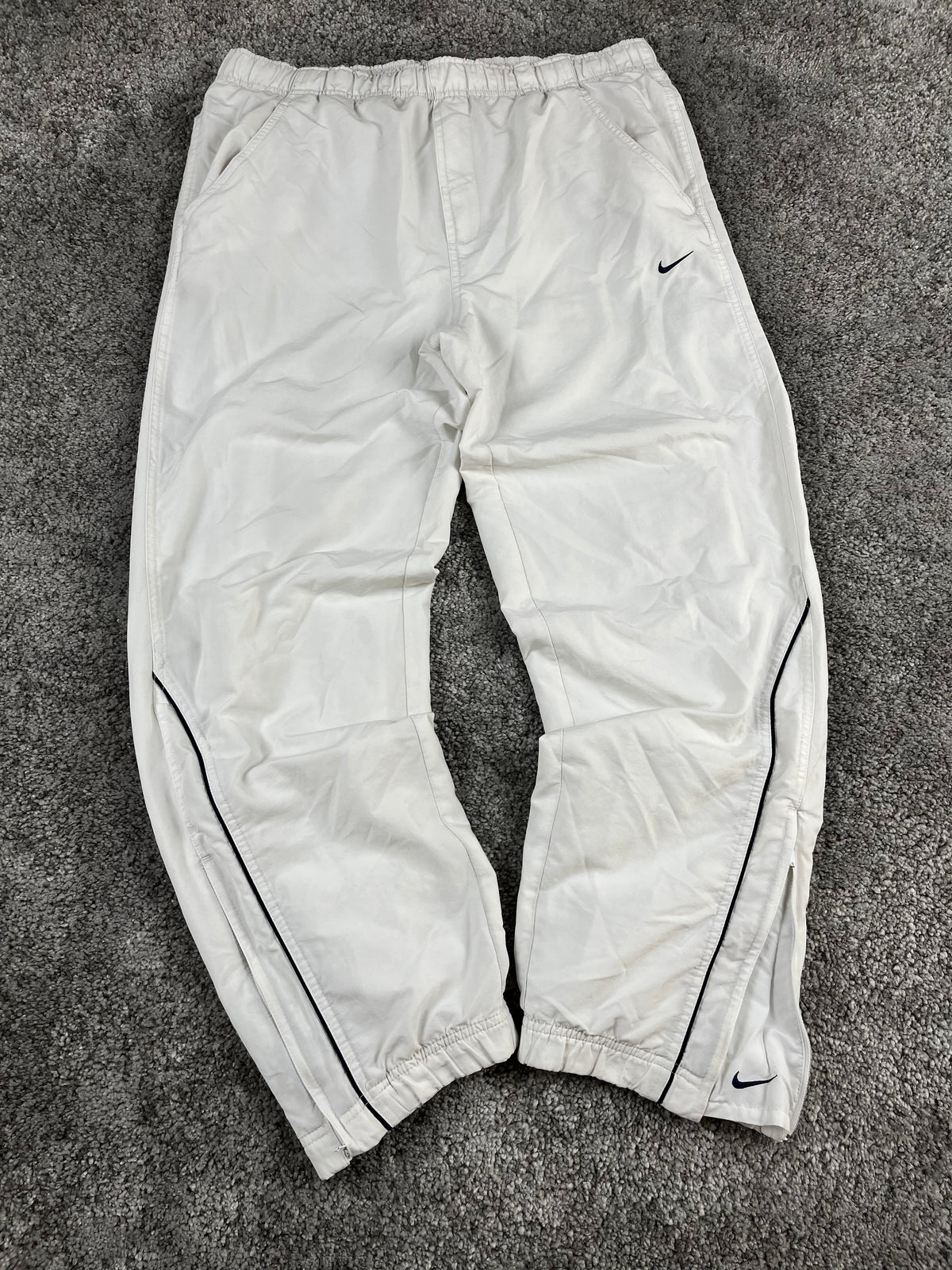 Pantalón de chándal Nike vintage años 2000 "Blanco/Azul marino" (L)