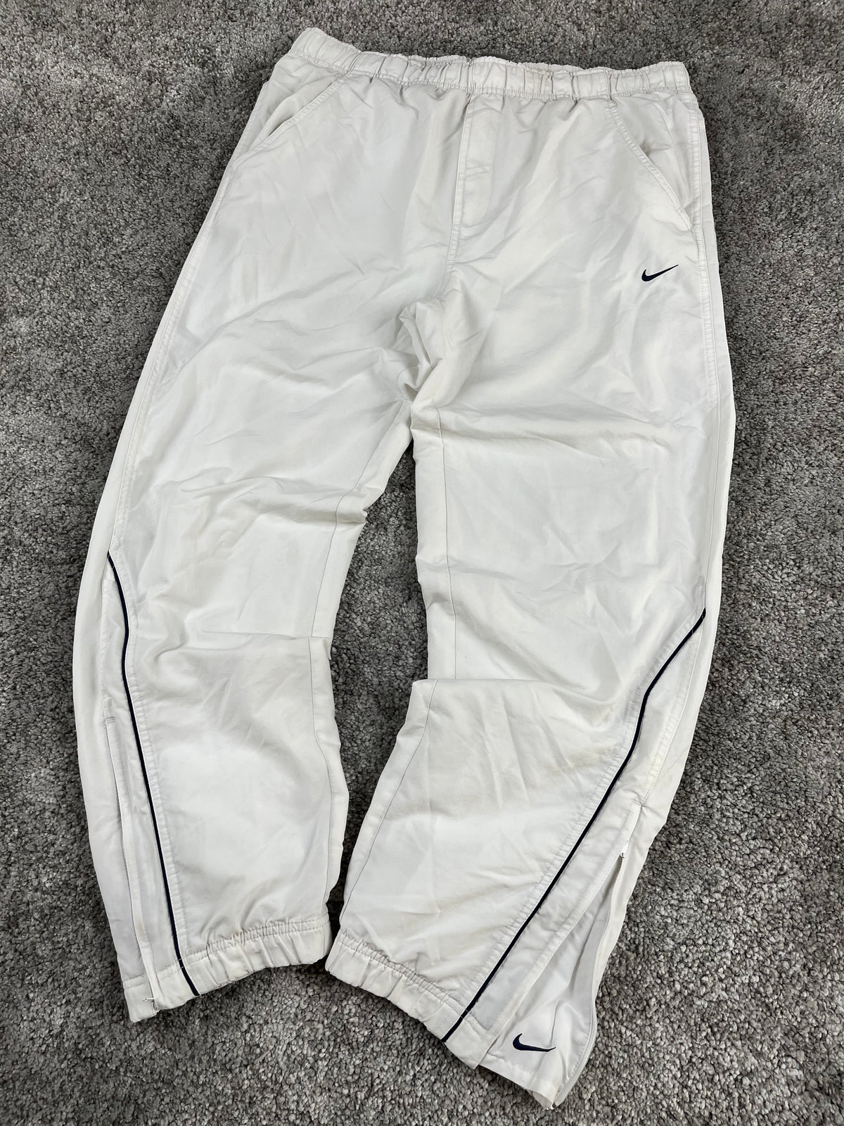 Pantalón de chándal Nike vintage años 2000 "Blanco/Azul marino" (L)