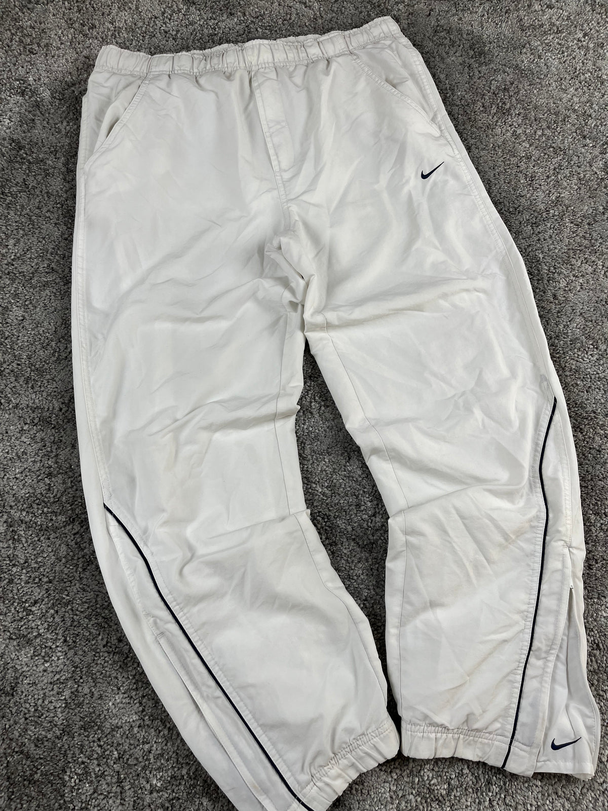 Pantalón de chándal Nike vintage años 2000 "Blanco/Azul marino" (L)