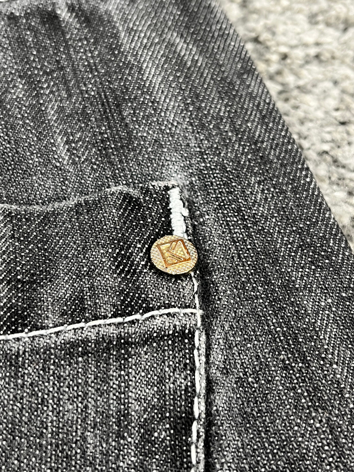 Jean baggy rare Karl Kani Y2K Streetwear « Noir » imprimé (32/42/M)
