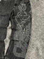 Jean baggy rare Karl Kani Y2K Streetwear « Noir » imprimé (32/42/M)