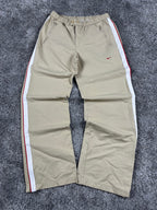 Pantalón de chándal Nike vintage años 2000 "Beige/Blanco/Rojo" (S)