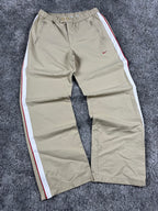Pantalón de chándal Nike vintage años 2000 "Beige/Blanco/Rojo" (S)