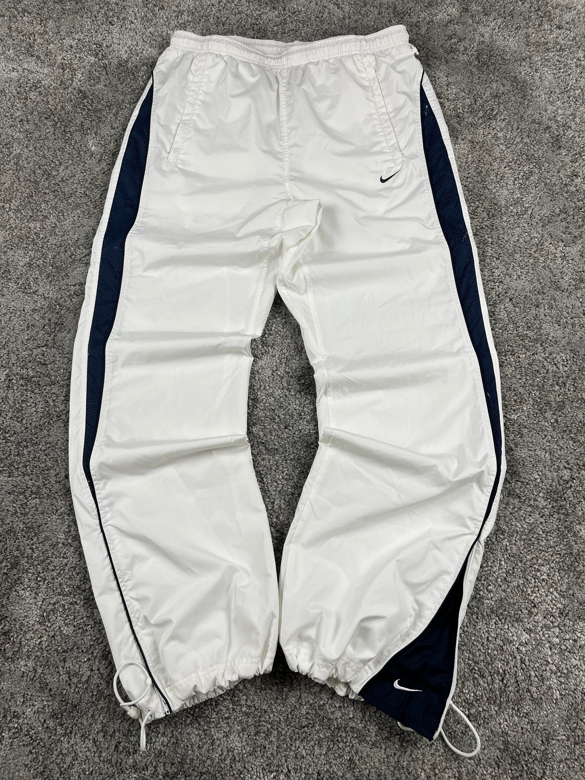 Nike Trackpant Rare Vintage 2000s "White/Navy" (M)