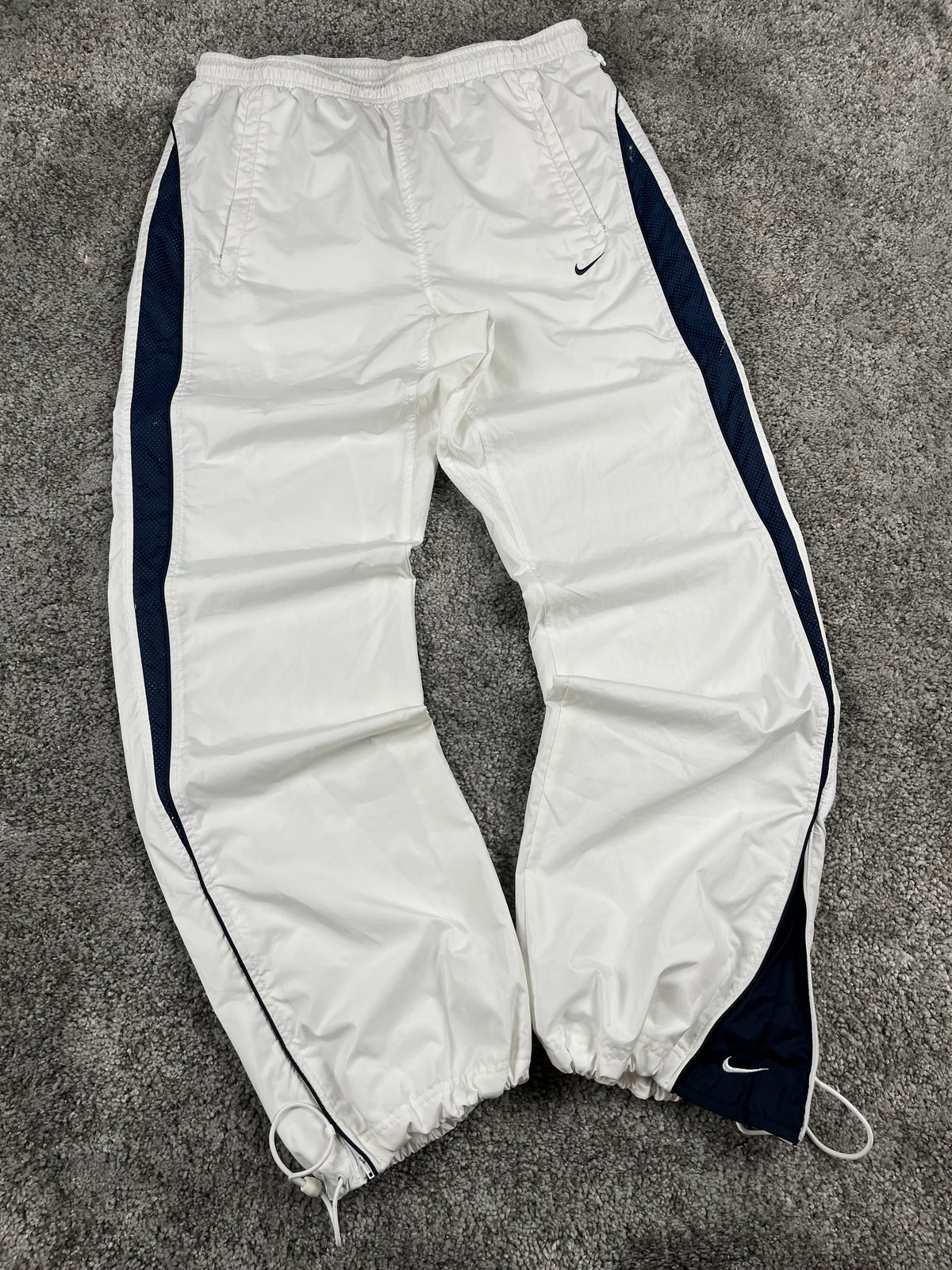 Nike Trackpant Rare Vintage 2000s "White/Navy" (M)