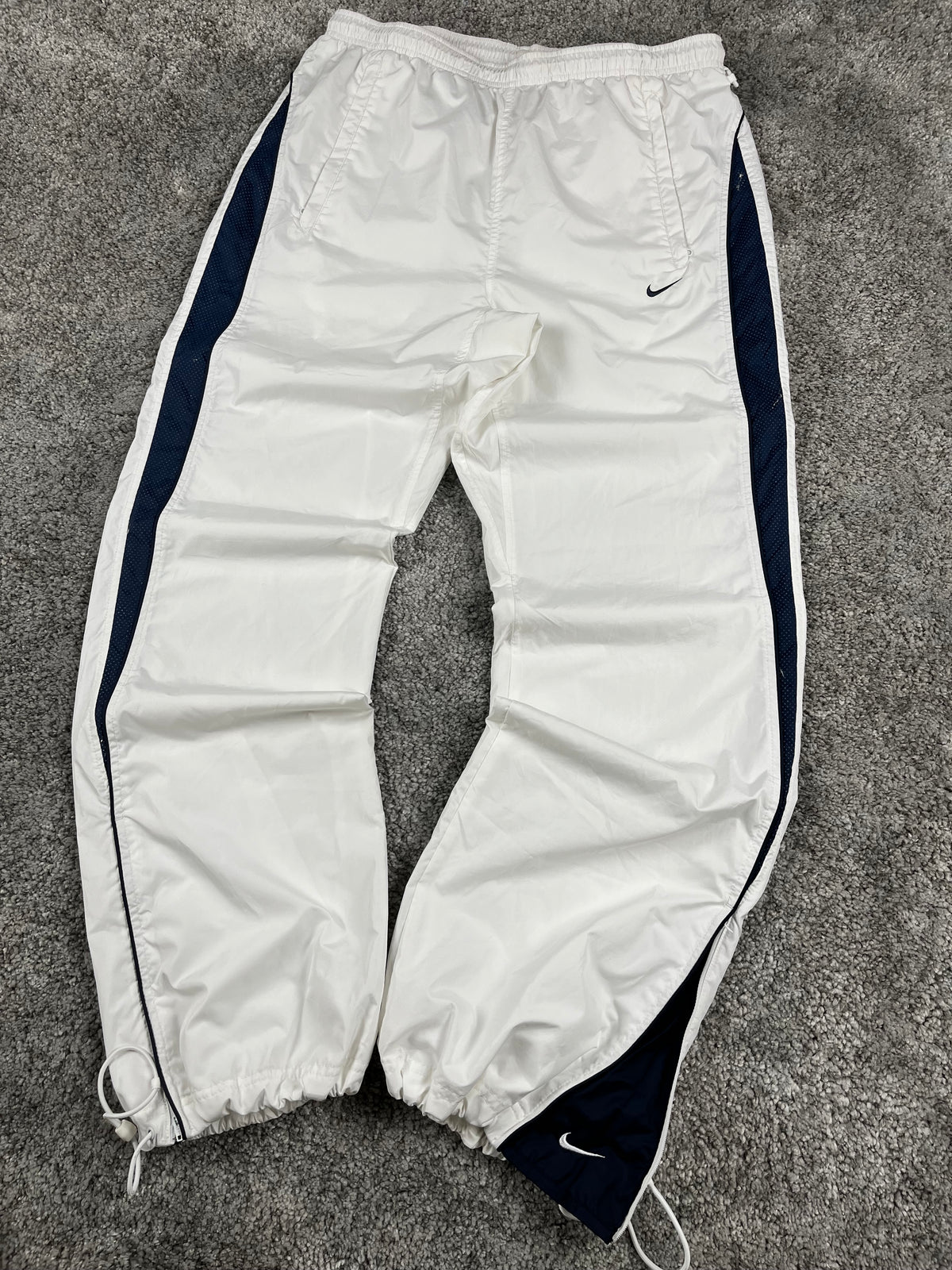 Nike Trackpant Rare Vintage 2000s "White/Navy" (M)