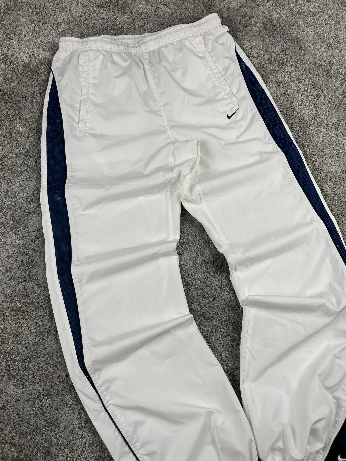 Nike Trackpant Rare Vintage 2000s "White/Navy" (M)
