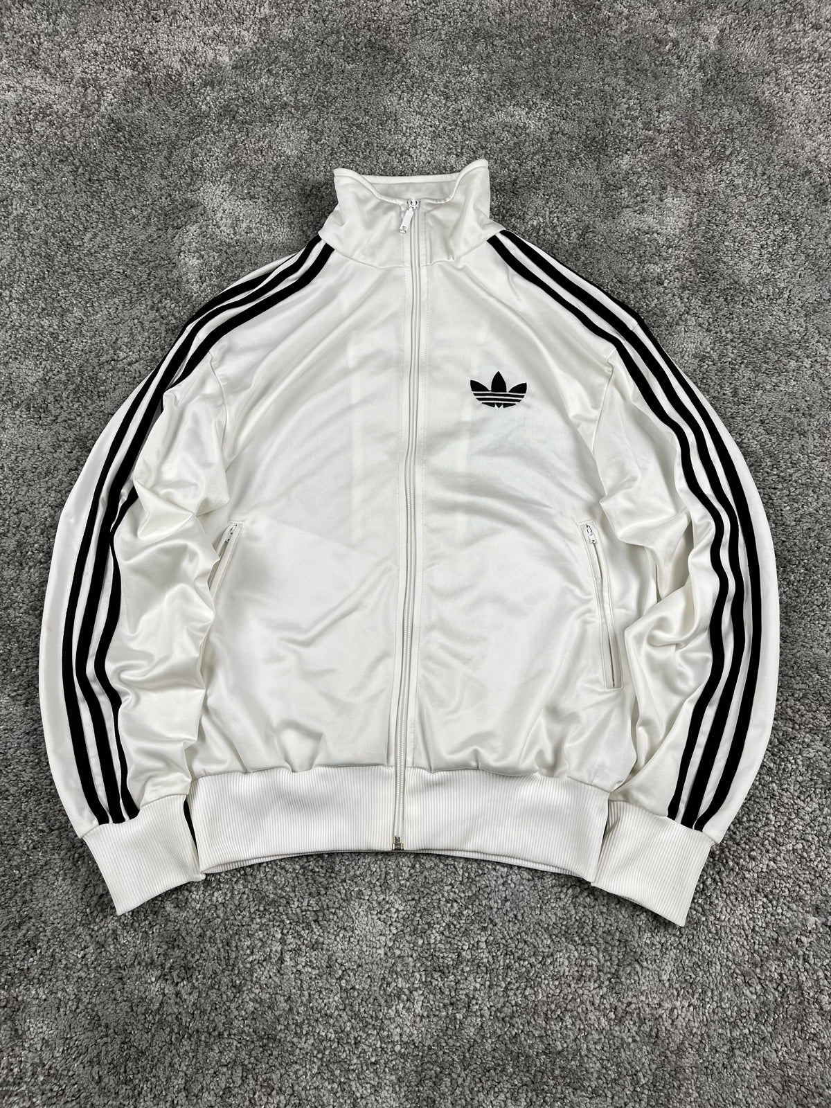 Adidas 3 Stripes TrackJacket Vintage 2000s "White/Black" (S)