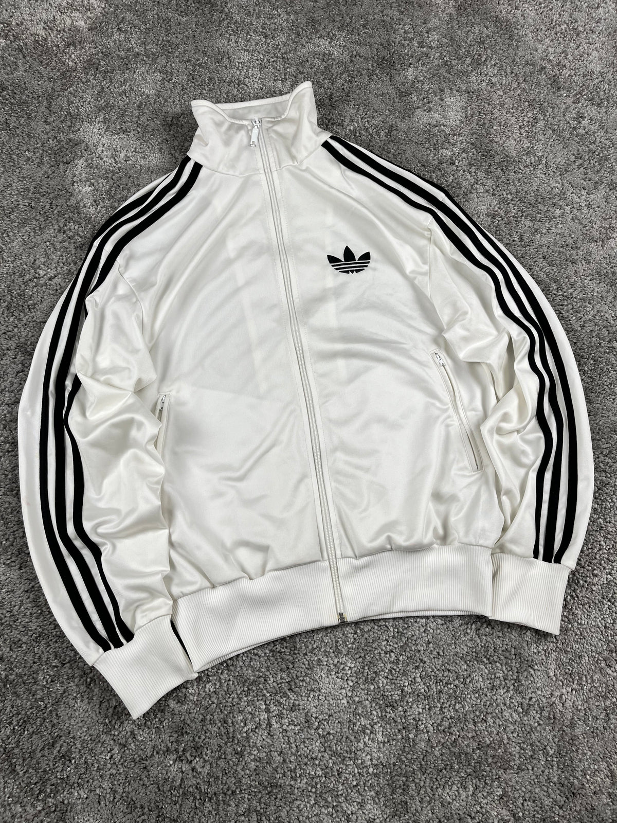 Adidas 3 Stripes TrackJacket Vintage 2000s "White/Black" (S)