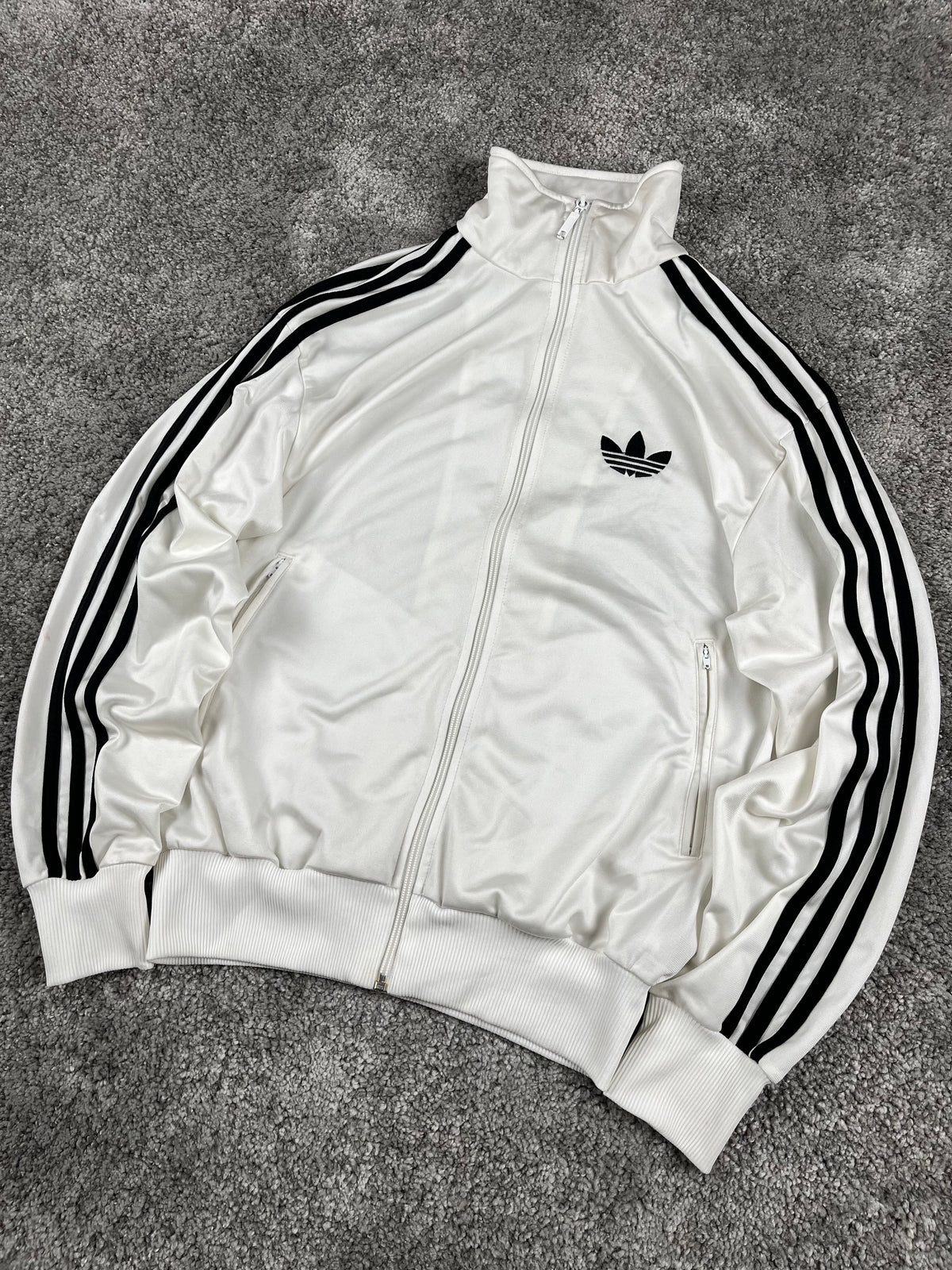 Adidas 3 Stripes TrackJacket Vintage 2000s "White/Black" (S)