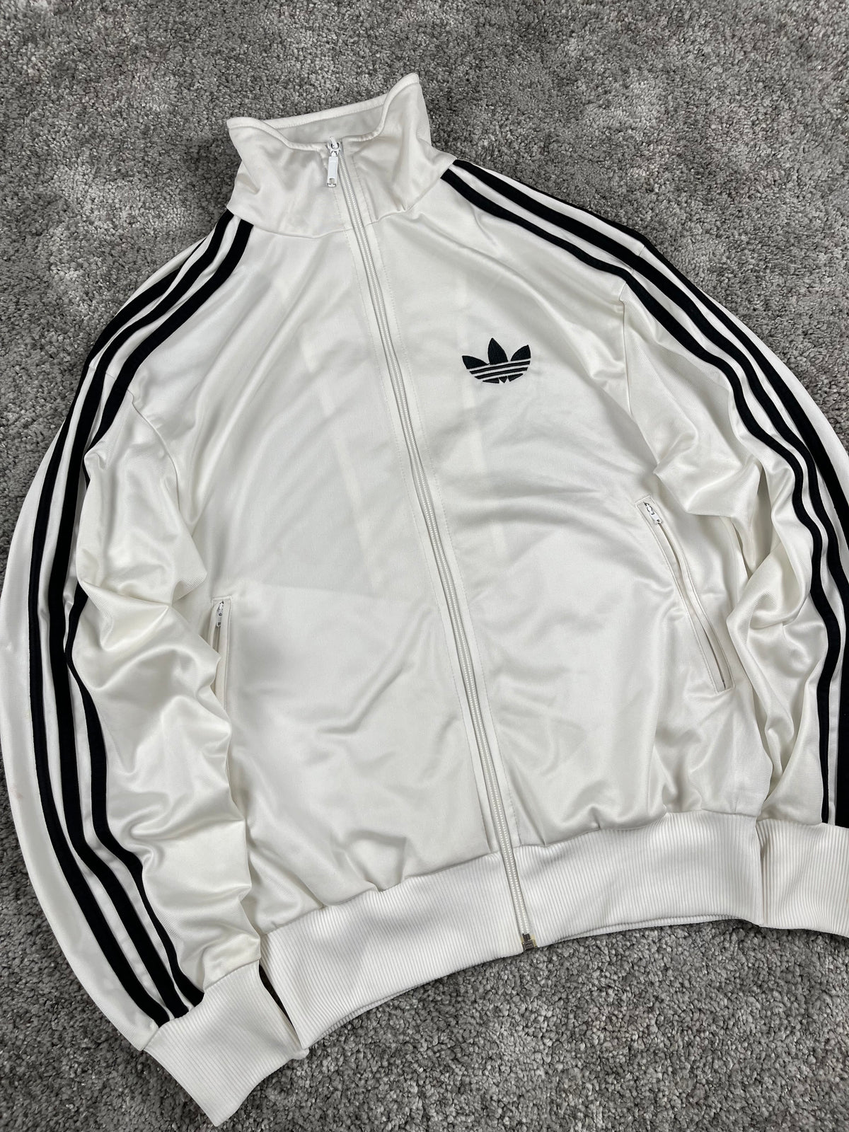 Adidas 3 Stripes TrackJacket Vintage 2000s "White/Black" (S)