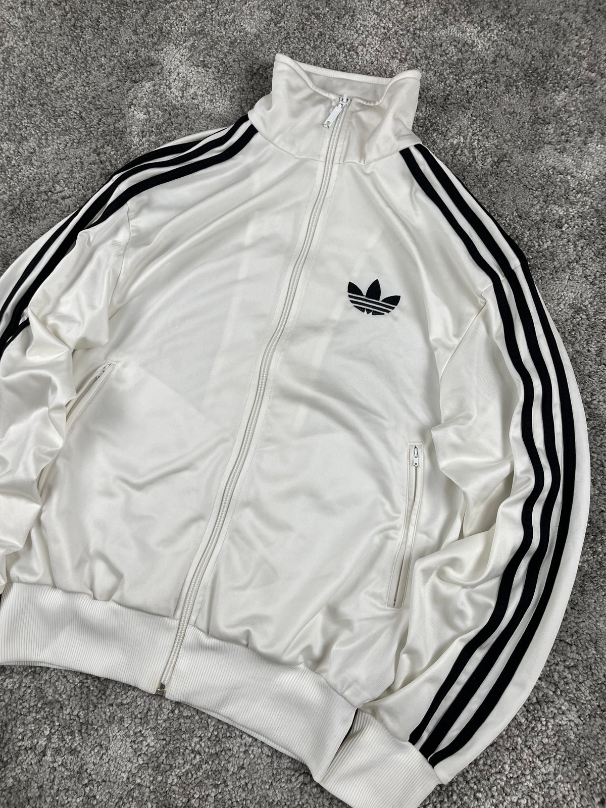 Adidas 3 Stripes TrackJacket Vintage 2000s "White/Black" (S)